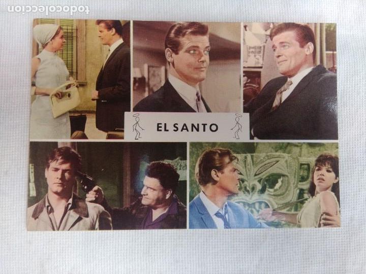 Cine: POSTAL A&Ntilde;OS 70/EL SANTO-ROGER MOORE/NUEVA!!!!!.