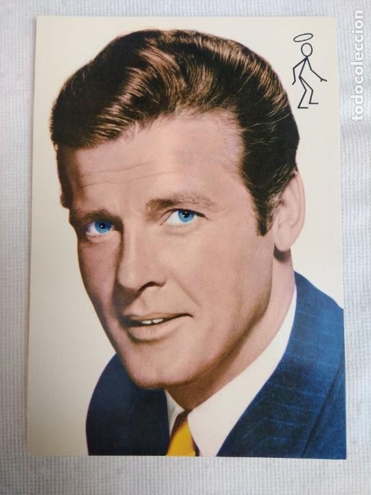 Cine: POSTAL A&Ntilde;OS 70/EL SANTO-ROGER MOORE/NUEVA!!!!!.