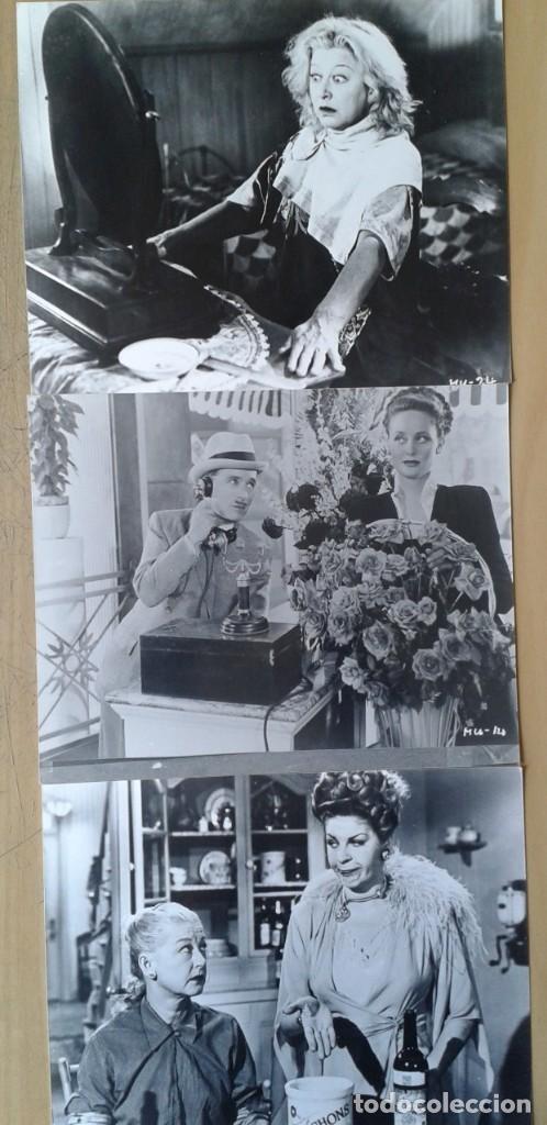 Cine: MONSIEUR VERDOUX. 3 FOTOS 20X25. CHARLES CHAPLIN, MARTHA RAYE, ISOBEL ELSOM