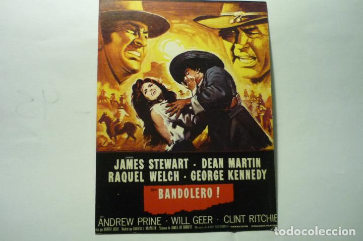 Cine: TARJETA CARTEL EXTRANJERO BANDOLERO -JAMES STEWART