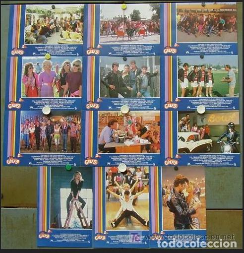 Cine: ACH58 GREASE 2 MICHELLE PFEIFFER MAXWELL CAULFIELD SET COMPLETO 12 FOTOCROMOS ORIGINAL ESTRENO