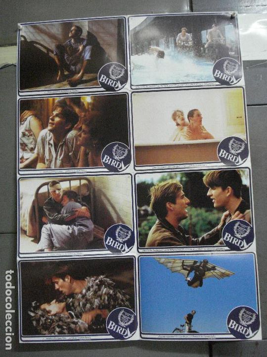 Cinema: AAM98 BIRDY NICOLAS CAGE MATTHEW MODINE ALAN PARKER SET 8 FOTOCROMOS ORIGINAL ALEMAN