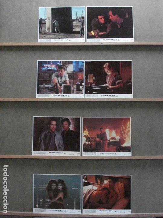 Cine: AAN12 VIVIR Y MORIR EN LOS ANGELES WILLIAM PETERSEN WILLEM DAFOE SET 8 FOTOCROMOS ORIGINAL AMERICANO