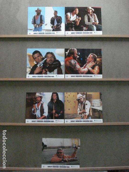 Cine: AAN35 DOS DUROS SOBRE RUEDAS MICKEY ROURKE DON JOHNSON SET 7 FOTOCROMOS ORIGINAL INGLES