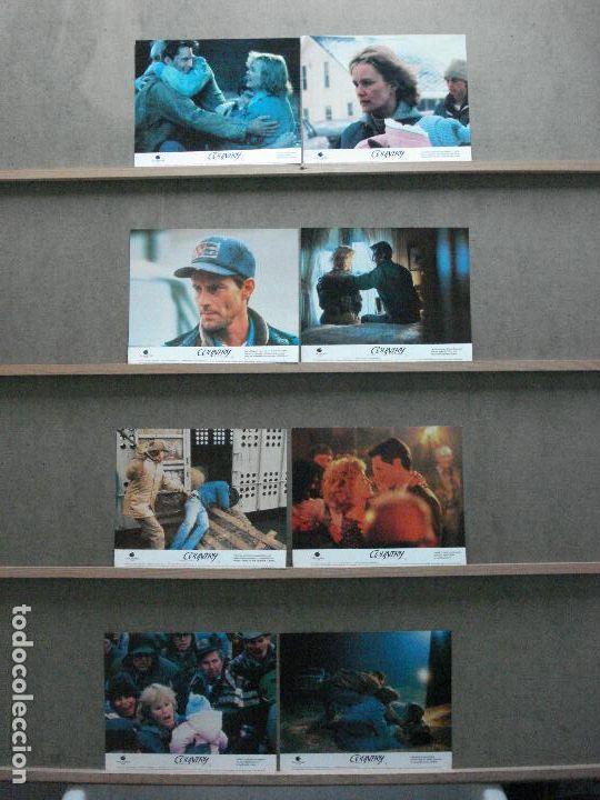 Cin&eacute;ma: AAN41 COUNTRY JESSICA LANGE SAM SHEPARD SET 8 FOTOCROMOS ORIGINAL INGLES