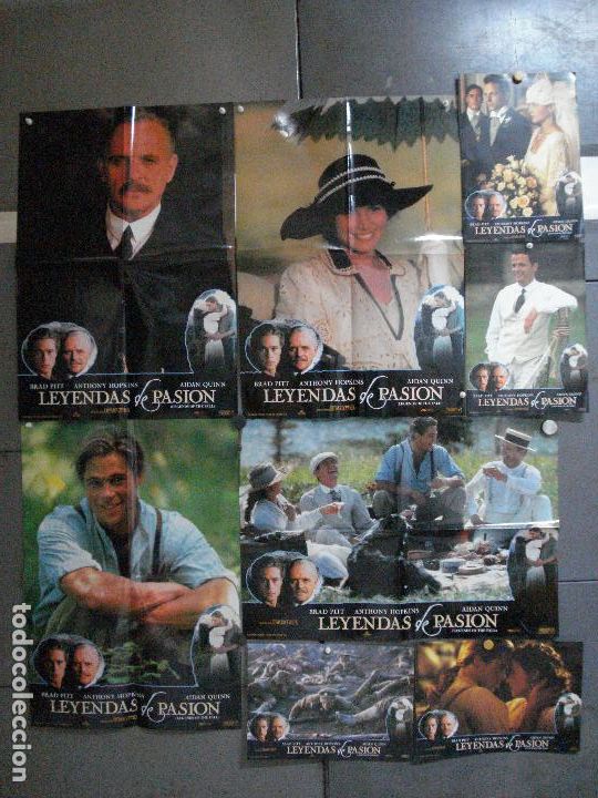 Cin&eacute;ma: AAO62 LEYENDAS DE PASION BRAD PITT ANTHONY HOPKINS SET COMPLETO 8 FOTOCROMOS ORIGINAL ESTRENO