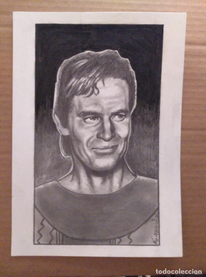 Cin&eacute;ma: RODRIGO - DIBUJO ORIGINAL A LAPIZ GRAFITO, FIRMADO 30X21cm. A4. MUCHO MEJOR EN MANO!