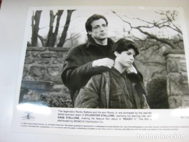 Cine: rocky V 5 - foto b/n original - sylvester stallone sage stallone boxeo rocky balboa