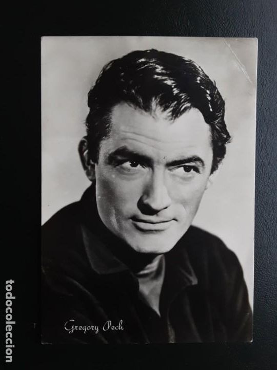 Cine: POSTAL ORIGINAL DE GREGORY PECK, CIRCULADA EN 1956