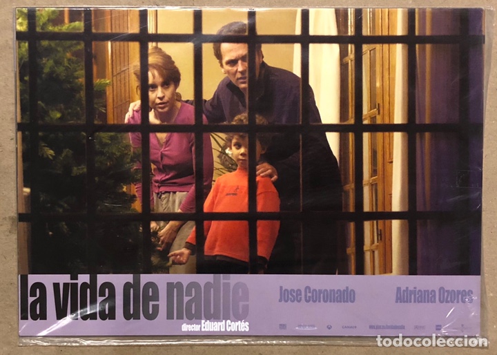 Kino: LA VIDA DE NADIE (2002). SET COMPLETO DE FOTOCROMOS. NUEVO, VON PL&Aacute;STICO PRECINTO. JOS&Eacute; CORONADO,..