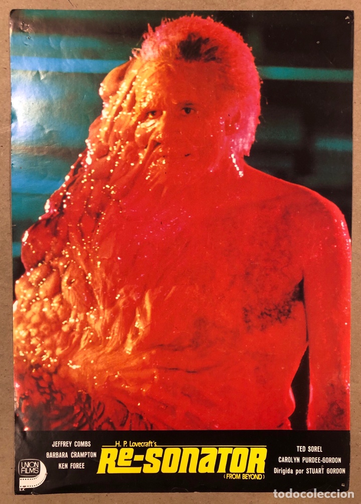 Kino: H.P. LOVECRAFTS RE-SONATOR (FROM BEYOND) (1986). FOTOCROMO DE LA PEL&Iacute;CULA.