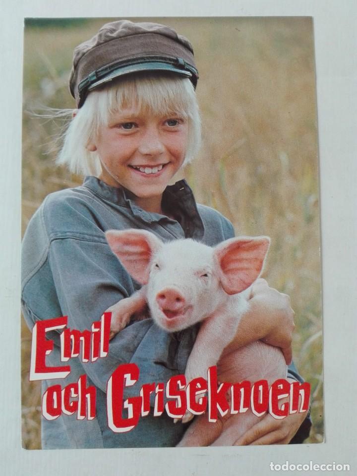 Cinema: POSTAL1982 NUEVA - SF-ARTFILM - EMIL OCH GRISEKNOEN - CINE NI&Ntilde;OS CERDO FAUNA SVERIGE