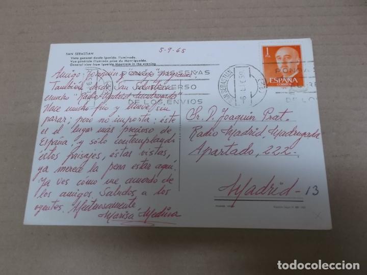 Cine: MARISA MEDINA (TARJETA) POSTAL MANUSCRITA Y FIRMADA ENVIADA A JOAQUIN PRAT A RADIO MADRID A&Ntilde;O 1965