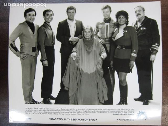 Cine: star trek III the search for spock - foto b/n original william shatner Judith Anderson George Takei