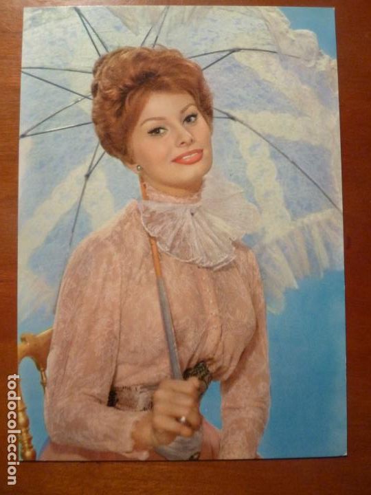 Cine: sofia loren postal original antigua rotalcolor
