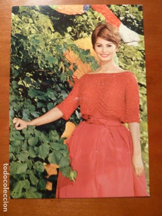 Cine: sofia loren postal original antigua rotalcolor