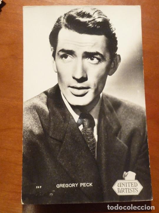 Cine: gregory peck postal original antigua