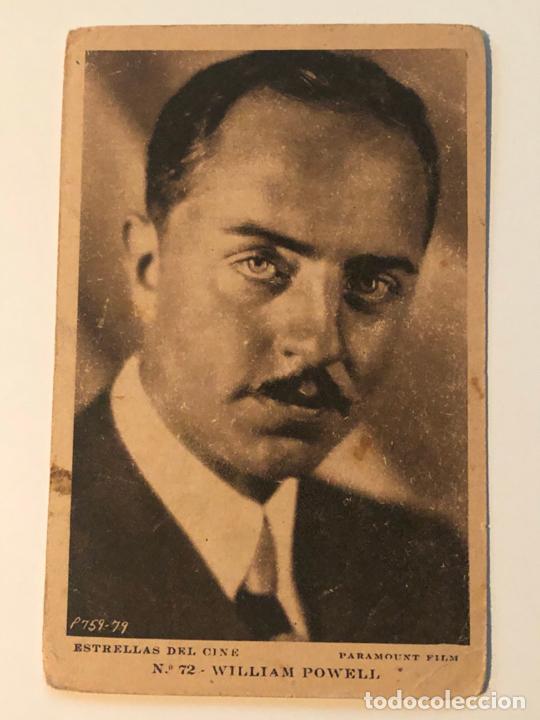 Kino: POSTAL - ESTRELAS DEL CINE N&ordm; 72 WILLIAM POWELL - A&Ntilde;OS 30