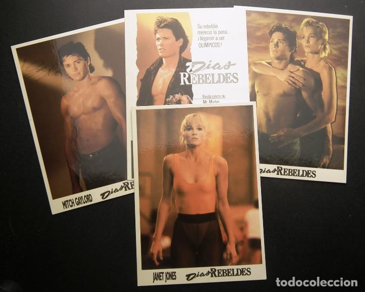 Cine: LOTE DE 4 POSTALES SERIE YO AMO EL CINE - D&Iacute;AS REBELDES, MITCH GAYLORD, JANET JONES Y ALBERT MAGNOU