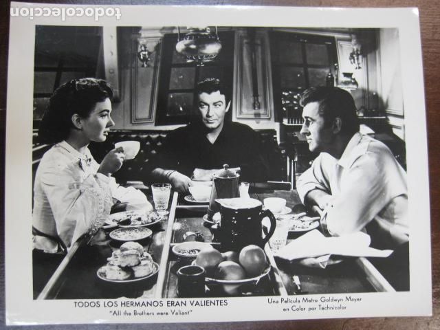 Cine: todos los hermanos eran valientes - foto original b/n - Robert Taylor Stewart Granger Ann Blyth