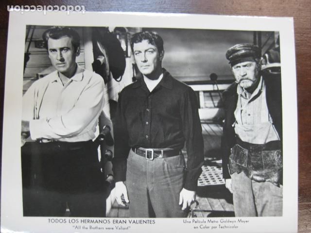Cine: todos los hermanos eran valientes - foto original b/n - Robert Taylor Stewart Granger