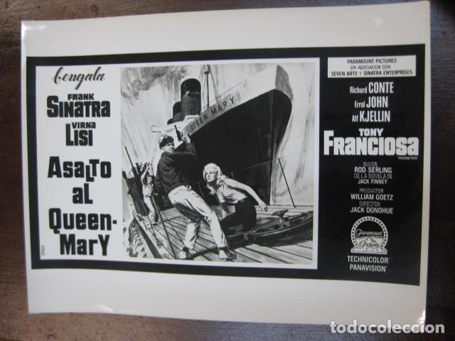 Cine: asalto al queen mary - FOTO B/N ORIGINAL - frank sinatra virna lisi richard conte errol john