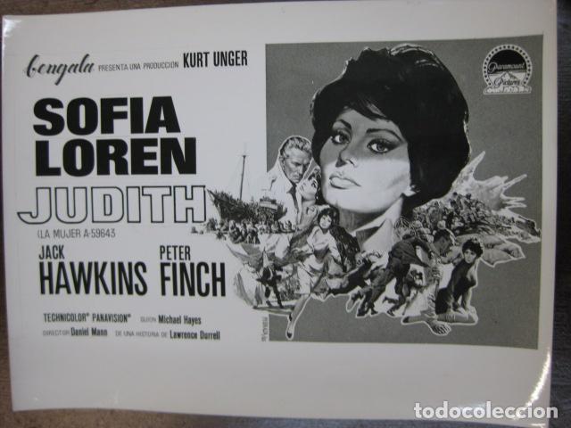 Cine: judith - FOTO B/N ORIGINAL - sofia sophia loren jack hawkins peter finch