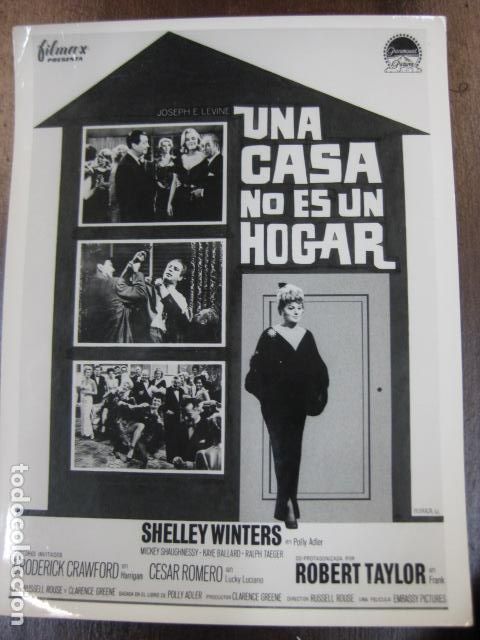 Cine: una casa no es un hogar - FOTO B/N ORIGINAL - shelley winters robert taylor cesar romero