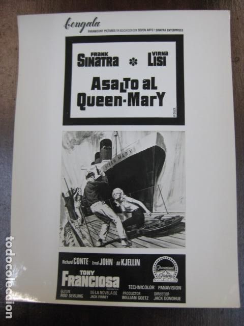 Cine: asalto al queen mary - FOTO B/N ORIGINAL - frank sinatra virna lisi richard conte errol john