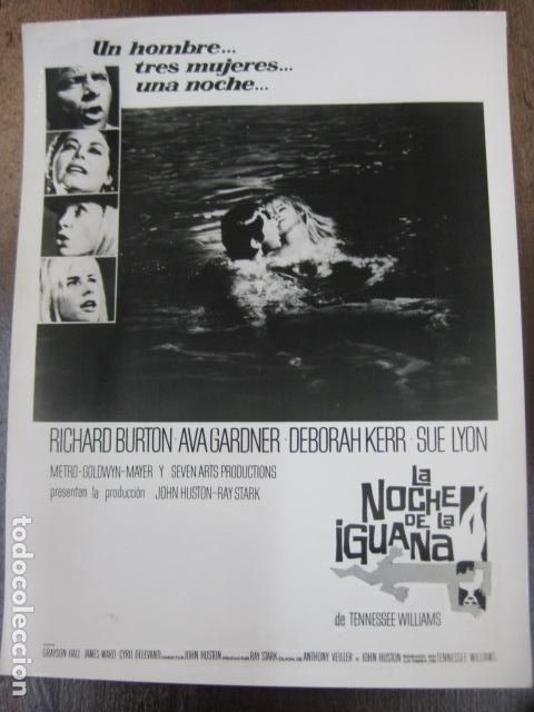 Cine: la noche de la iguana - FOTO B/N ORIGINAL - richard burton ava gardner deborah kerr sue lyon