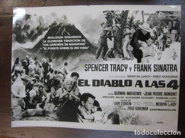 Cine: el diablo a las 4 - FOTO B/N ORIGINAL - spencer tracy frank sinatra jean pierre aumont