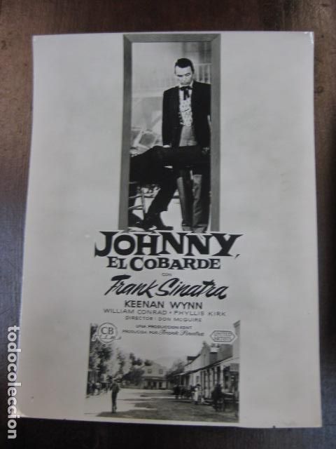 Cine: johnny el cobarde - FOTO B/N ORIGINAL - frank sinatra keenan wynn william conrad phyllis kirk