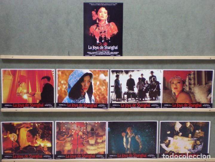 Kino: UI55D LA JOYA DE SHANGHAI GONG LI ZHANG YIMOU SET 8 FOTOCROMOS + GUIA ORIGINAL ESTRENO