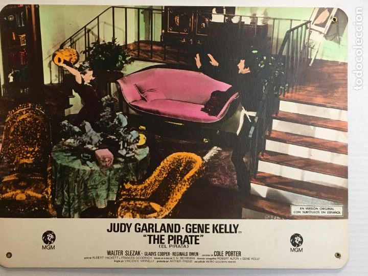 Cine: el pirata gene kelly judy garland fotocromo de carton original antiguo