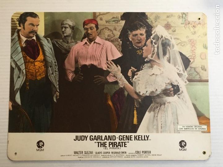 Cine: el pirata gene kelly judy garland fotocromo de carton original antiguo
