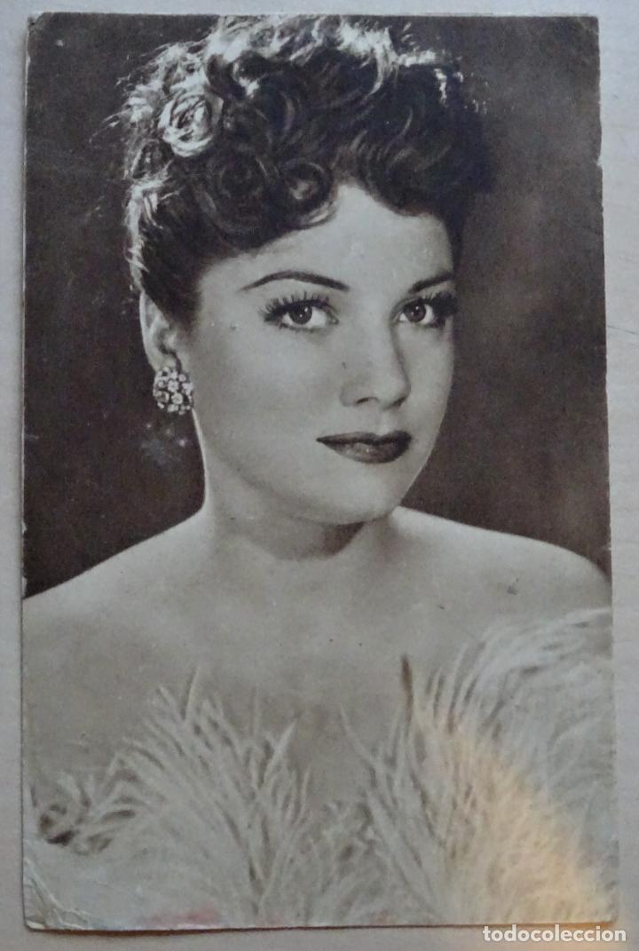 Kino: Postal de Anne BAxter del a&ntilde;o 1943, sin circular pero con manchas del tiempo en reverso, ver fotos