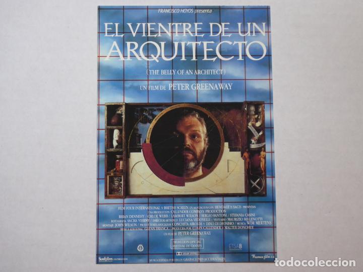 Cine: Postal publicitaria pel&iacute;cula film 'El vientre de un arquitecto' de Peter Greenaway, Framax Films