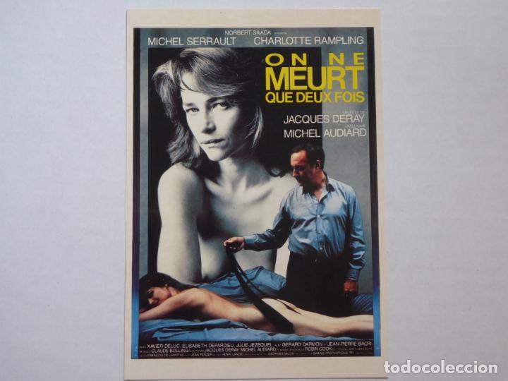 Cine: Postal Cartel pel&iacute;cula film 'Solo se muere una vez', con Michael Serrault y Charlotte Rampling