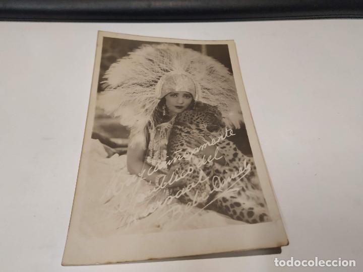 Cine: TARJETA POSTAL BEBE DANIELS - DEDICATORIA IMPRESA AL P&Uacute;BLICO DEL KURSAAL