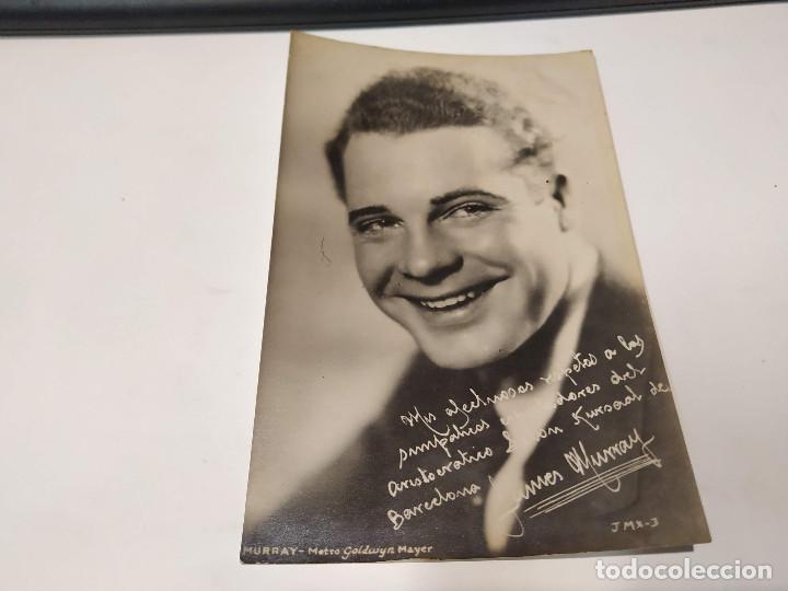 Cine: TARJETA POSTAL JAMES MURRAY - DEDICATORIA IMPRESA AL P&Uacute;BLICO DEL KURSAAL