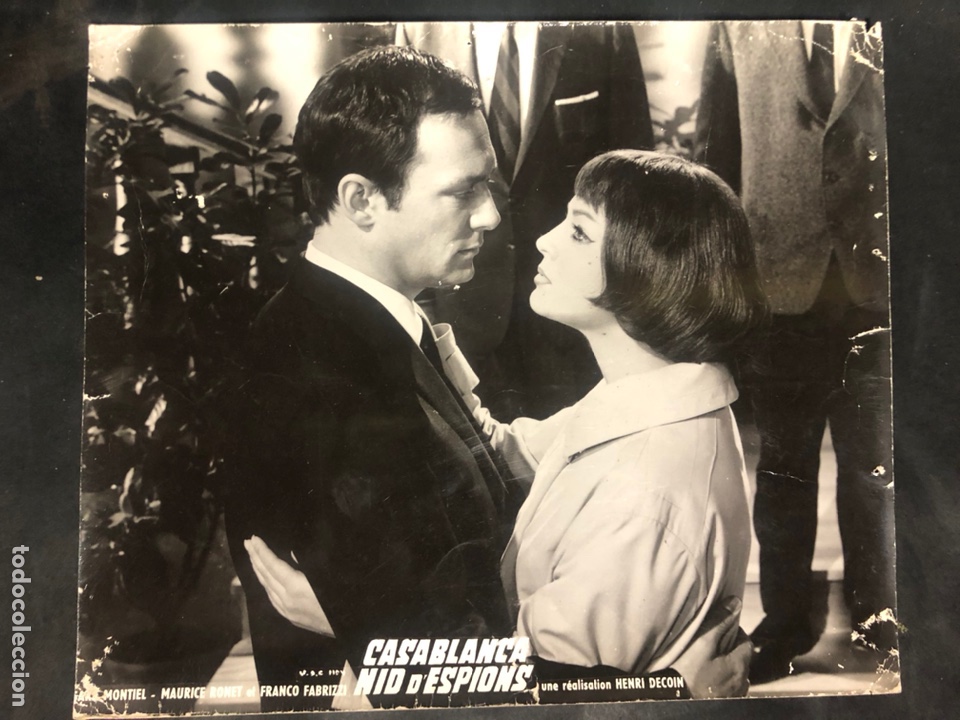 Cine: Foto original sara sarita Montiel y maurice ronet.noches de casablanca 28 x 23,5 cm