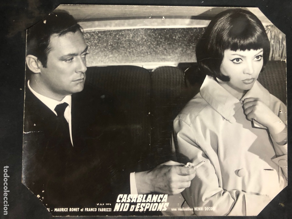 Cine: Foto original sara sarita Montiel y maurice ronet.noches de casablanca 28 x 23,5 cm