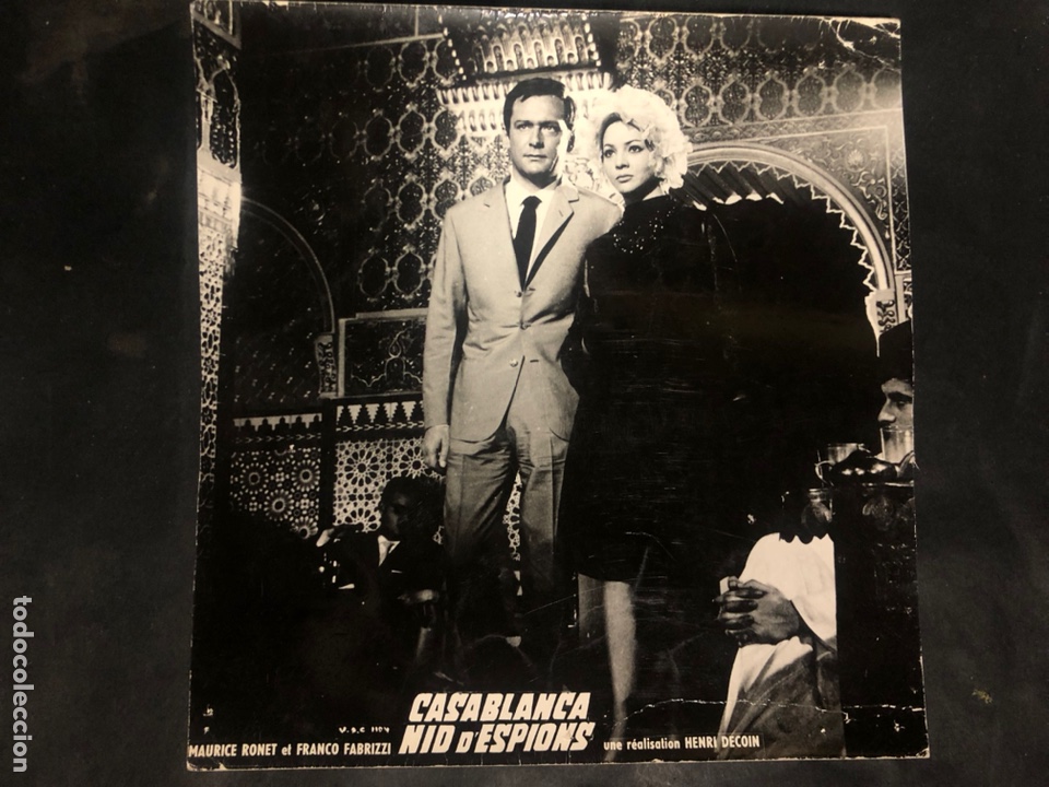 Cine: Foto original sara sarita Montiel y maurice ronet.noches de casablanca 22,5 x 23,5 cm