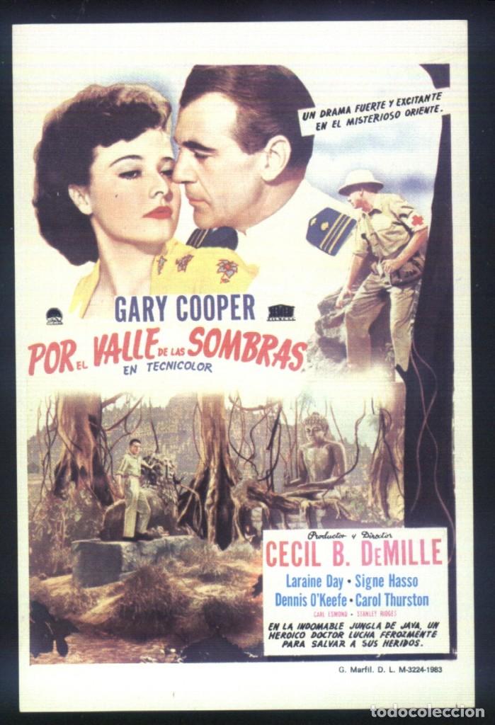 Cine: P-9069- POR EL VALLE DE LAS SOMBRAS (THE STORY OF DR. WASSELL) (GRAFICAS MARFIL 1983) GARY COOPER