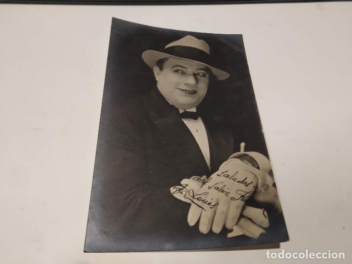 Cinema: TARJETA POSTAL WILLARD LOUIS - DEDICATORIA IMPRESA AL P&Uacute;BLICO DEL KURSAAL