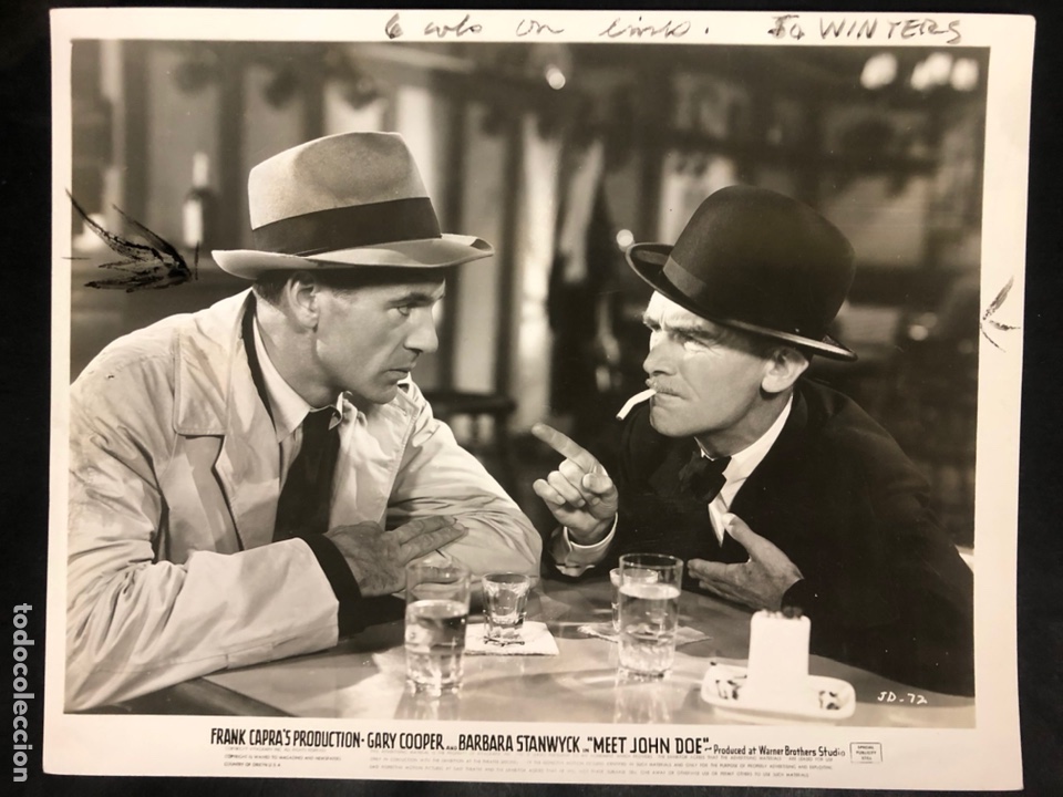 Cine: Foto original de Gary Cooper.juan Nadie Frank Capra 20 x 25 c