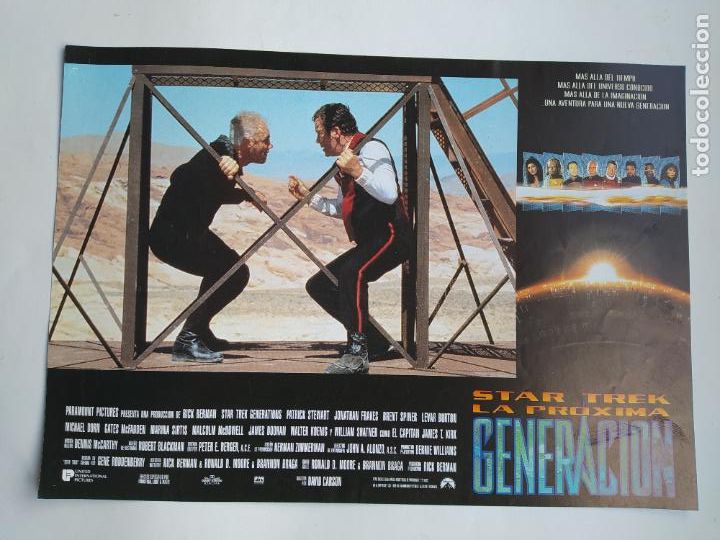 Cine: LOTE DE 2 FOTOGRAMAS DE LA PELICULA STAR TREK. LA PROXIMA GENERACION. RICK BERMAN. TDKP17K