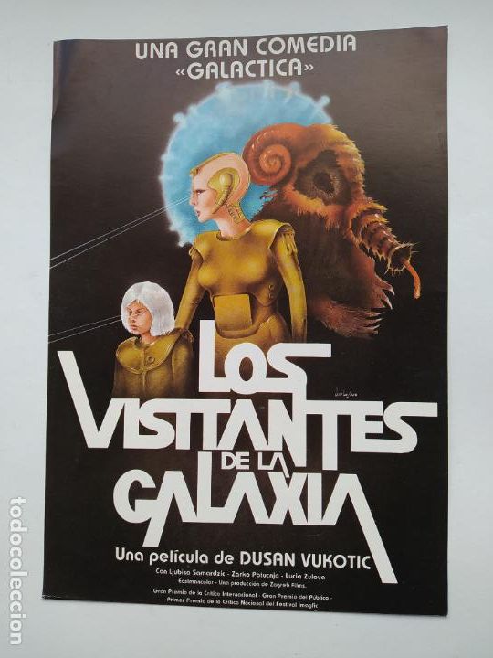 Kino: FOTOGRAMA CARTEL PRESENTACION PELICULA LOS VISITANTES DE LA GALAXIA. DUSAN VUKOTIC. TDKP17K
