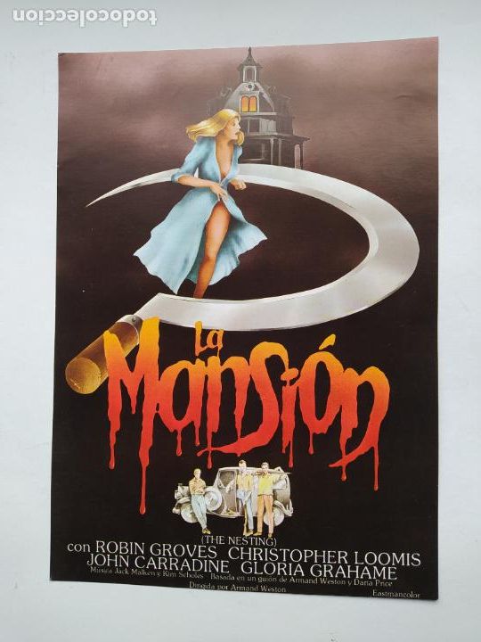 Cine: FOTOGRAMA CARTEL PRESENTACION PELICULA LA MANSION. ROBIN GROVES. CHRISTOPHER LOOMIS. TDKP17K