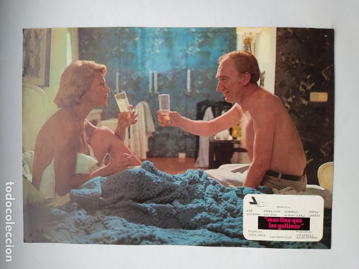 Cine: FOTOGRAMA DE LA PELICULA MAS FINA QUE LAS GALLINAS. JOSE SACRISTAN. JESUS YAG&Uuml;E. TDKP18B